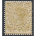 AUSTRALIA / WA - 1879 1d bistre Telegraph Stamp, perf. 14, MH – SG # T1 AUSTRALIA / WA - 1879 1d bistre Telegraph Stamp, perf. 14, MH – SG # T1