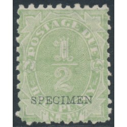 AUSTRALIA / NSW - 1892 ½d green Postage Due, o/p SPECIMEN, MH – SG # D1s AUSTRALIA / NSW - 1892 ½d green Postage Due, o/p SPECIMEN, MH – SG # D1s