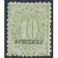 AUSTRALIA / NSW - 1892 10/- green Postage Due, o/p SPECIMEN, MH – SG # D9s AUSTRALIA / NSW - 1892 10/- green Postage Due, o/p SPECIMEN, MH – SG # D9s