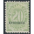 AUSTRALIA / NSW - 1892 20/- green Postage Due, o/p SPECIMEN, MH – SG # D10s AUSTRALIA / NSW - 1892 20/- green Postage Due, o/p SPECIMEN, MH – SG # D10s