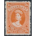 AUSTRALIA / QLD - 1911 2/6 red-orange Large Chalon, crown A watermark, MH – SG # 309b