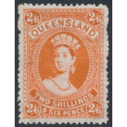 AUSTRALIA / QLD - 1911 2/6 red-orange Large Chalon, crown A watermark, MH – SG # 309b