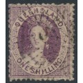 AUSTRALIA / QLD - 1874 1/- mauve QV Chalon, perf. 13, truncated star watermark, used – SG # 73