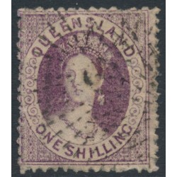 AUSTRALIA / QLD - 1874 1/- mauve QV Chalon, perf. 13, truncated star watermark, used – SG # 73