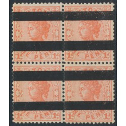 AUSTRALIA / VIC - 1903 1d red QV, B/4 with vending-machine black bars, MNH – ACSC # V37c AUSTRALIA / VIC - 1903 1d red QV, B/4 with vending-machine black bars, MNH – ACSC # V37c