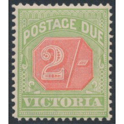 AUSTRALIA / VIC - 1895 2/- pale red/yellow-green Postage Due, MNH – SG # D19 AUSTRALIA / VIC - 1895 2/- pale red/yellow-green Postage Due, MNH – SG # D19