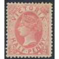 AUSTRALIA / VIC - 1885 ½d pale rosine QV, V crown watermark, MH – SG # 296