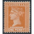AUSTRALIA / VIC - 1890 1d orange-brown QV, V crown watermark, MH – SG # 313b