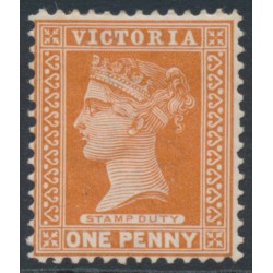 AUSTRALIA / VIC - 1890 1d orange-brown QV, V crown watermark, MH – SG # 313b