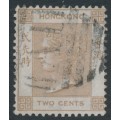 HONG KONG - 1864 2c brown QV, crown CC watermark, Amoy cancel – SG # 8a / Z8