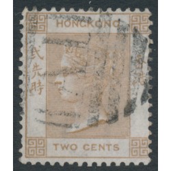 HONG KONG - 1864 2c brown QV, crown CC watermark, Amoy cancel – SG # 8a / Z8