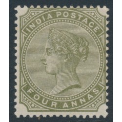 INDIA - 1885 4a olive-green Queen Victoria, star watermark, MH – SG # 95