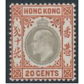 HONG KONG - 1906 20c slate/chestnut KEVII, multi crown CA watermark, MH – SG # 83a