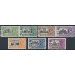 INDIA - 1935 KGV Silver Jubilee set of 7, stars pointing right, MH – SG # 240-246