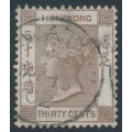 HONG KONG - 1901 30c brown QV, Swatow cancel – SG # 61 / Z933
