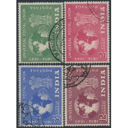 INDIA - 1949 9p to 12a UPU Anniversary set of 4, used – SG # 325-328