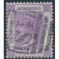 HONG KONG - 1871 30c mauve QV, Shanghai cancel – SG # 16 / Z780