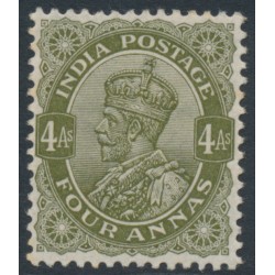 INDIA - 1912 4a deep olive KGV, single star watermark, MH – SG # 174