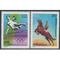 INDIA - 1980 1Rp & 2.80Rp Moscow Olympics, MNH – SG # 974-975