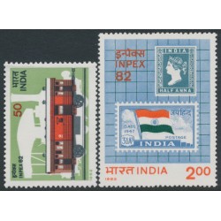 INDIA - 1982 50p & 2Rp Inpex ’82 Stamp Exhibition set of 2, MNH – SG # 1070-1071