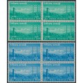 INDIA - 1953 Centenary of Indian Telegraph set of 2 in blocks of 4, MNH – SG # 346-347