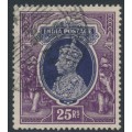 INDIA - 1937 25Rp slate-violet/purple KGVI, multi star watermark, used – SG # 264