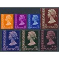 HONG KONG - 1976 10c to $20 QEII set of 7, no watermark, MH – SG # 340-353