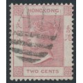 HONG KONG - 1882 2c rose-lake QV, Amoy cancel – SG # 32 / Z31a