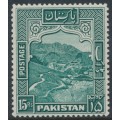 PAKISTAN - 1957 15Rp blue-green Khyber Pass, perf. 13, MH – SG # 42b