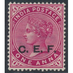 INDIA - 1904 1a carmine QV overprinted CEF, MH – SG # C11