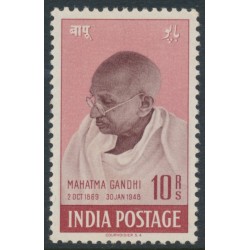 INDIA - 1948 10R purple-brown/lake Mahatma Gandhi, MNH – SG # 308 