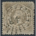AUSTRALIA / NSW - 1860 6d fawn Diadem, perf. 12, ‘6’ watermark, RRRR cancel – SG # 146