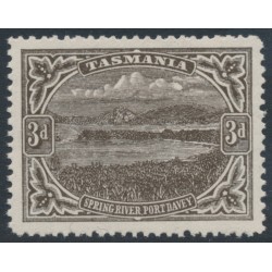 AUSTRALIA / TAS - 1909 3d brown Spring River, perf. 12½, thin paper, MH – SG # 262