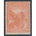 AUSTRALIA / TAS - 1902 1d red Mt. Wellington, perf. 12½, V crown wmk, MH – SG # 240