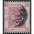 HONG KONG - 1882 2c rose-pink QV, crown CA watermark, used – SG # 32a
