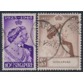 SINGAPORE - 1948 Royal Silver Wedding (RSW) set of 2, used – SG # 31-32