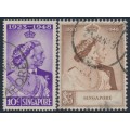SINGAPORE - 1948 Royal Silver Wedding (RSW) set of 2, used – SG # 31-32