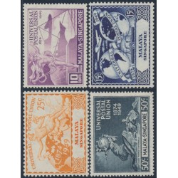 SINGAPORE - 1949 UPU set of 4, MNH – SG # 33-36