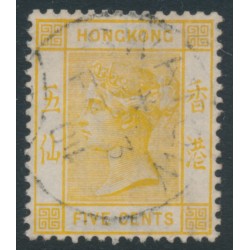 HONG KONG - 1900 5c yellow QV, Swatow cancel – SG # 58 / Z930