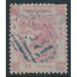 HONG KONG - 1862 48c rose QV, no watermark, used – SG # 6