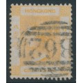 HONG KONG - 1864 8c pale dull orange QV, crown CC watermark, used – SG # 11