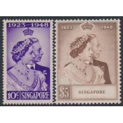 SINGAPORE - 1948 Royal Silver Wedding (RSW) set of 2, MNH – SG # 31-32