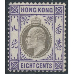 HONG KONG - 1906 8c slate/violet KEVII, multi crown CA watermark, MH – SG # 80
