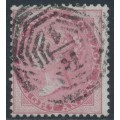 INDIA - 1855 8a carmine QV, on blue paper, no watermark, used – SG # 36