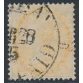 INDIA - 1863 2a yellow QV, white paper, no watermark, used – SG # 43