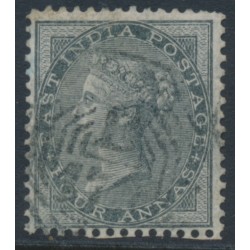 INDIA - 1856 4a grey-black QV, white paper, B172 cancel (= Singapore) – SG # 46/Z76