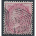 INDIA - 1856 8a pale carmine QV, white paper, B172 cancel (= Singapore) – SG # 49/Z78