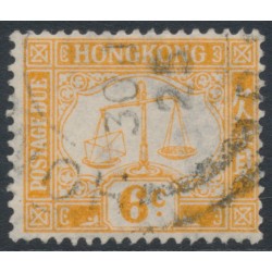 HONG KONG - 1923 6c orange Postage Due, upright watermark, used – SG # D4