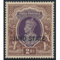 INDIA / JIND - 1937 2Rp purple/brown KGVI, o/p JIND STATE, MNH – SG # 122