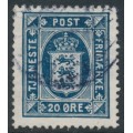 DENMARK - 1920 20øre dark blue Official (Tjenstemærke) with crosses watermark, used – Facit # TJ24 DENMARK - 1920 20øre dark blue Official (Tjenstemærke) with crosses watermark, used – Facit # TJ24